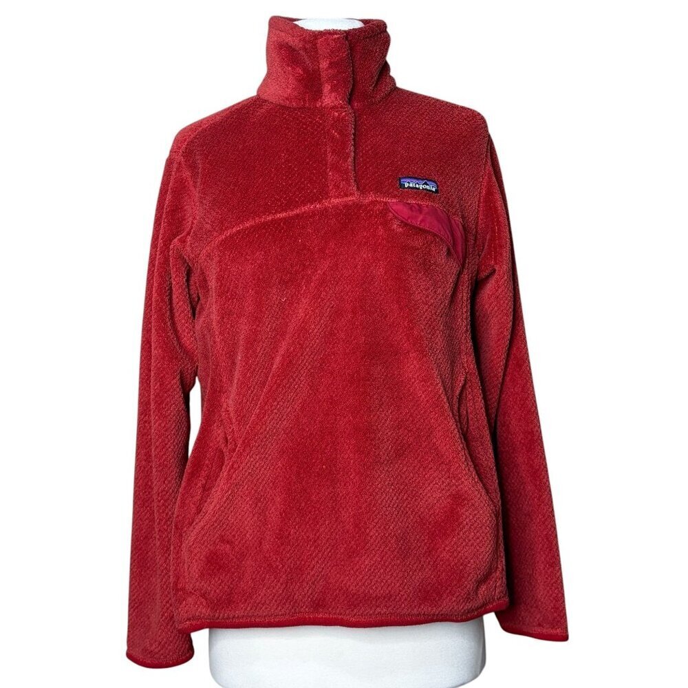 Patagonia Women's Re-tool Snap-t Fleece Pullover Red Size Medium